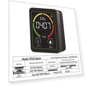 Classic 3-in-1 Indoor CO2, Temperature & Humidity Detector with 2.8 LCD Display — Air Quality Monitors, Smarter than future