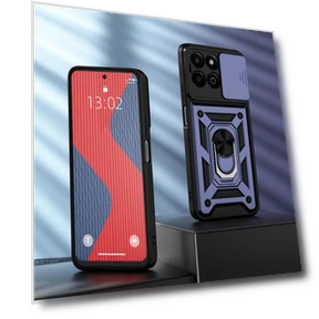 Drop-Proof Phone Case with Slide Camera Protection and Stand — Basic Cases, KEYSION