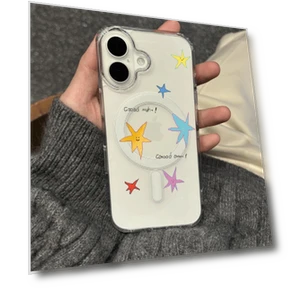 Five-Color Stars Magnetic Transparent Acrylic Case — Phone Accessories, ElectroCN