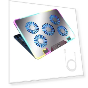 Laptop Cooling Stand with Digital Display — Cooling Pads & Fans, CE