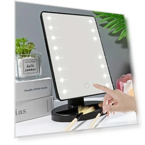 Makeup Mirror with LED Lighting — Compact & Travel, Light makeup