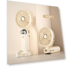 Mini Portable Fan with Smart LED Digital Display — Portable Cooling Solutions, TianJinGeErLiShangMaoYouXianGongSi