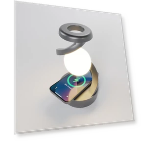 RGB Touch Atmosphere Lamp with Wireless Charging — Study & Desk Lighting, Chic Home