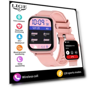 Smart Watch with Touch Screen, Bluetooth Calls, Fitness Tracking — Smartwatches, LIGE