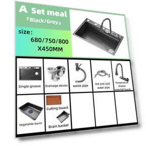 Smart Waterfall Sink Workstation — Single Basin Sinks, WULIAN