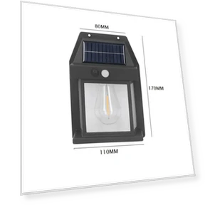 Solar Powered Motion Sensor Wall Lamp — Outdoor, Auto Parts Speciality