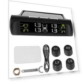 Tyre Temperature Monitor Solar TPMS Universal Digital LCD Display Auto Security Alarm System Car Tire Pressure... — Aftermarket TPMS Solutions, AINYSZIN Automotive Parts