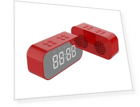 Wireless Bluetooth LED Alarm Clock with Speaker and Mirror — Alarm, Smarter than future