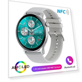Women's Smart Watch with AMOLED Display, NFC, Heart Rate Monitor — Smartwatches, Zodvboz