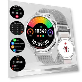 Women's Smartwatch with Full Circle Touchscreen, Bluetooth Calling, and Fitness Tracking — Smartwatches, LIGE
