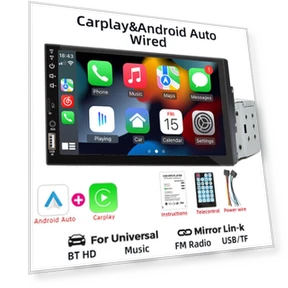 7 Inch Car Stereo with CarPlay and Android Auto — Stereo Receivers, Auto Launcher