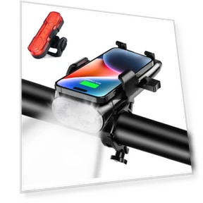 Bicycle Light with Smartphone USB — Bike Headlights, Sunly