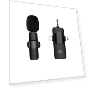 Double Wireless Microphone with Mount for Mobile Live Streaming — Audio Capture Devices, Smarter than future