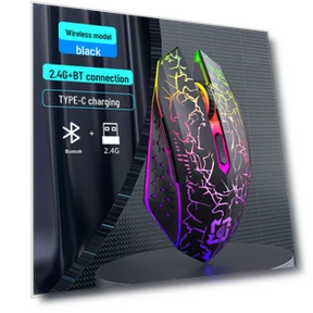 Dual Mode Silent Gaming Mouse with RGB Lighting — Gaming Mice, Computer boost