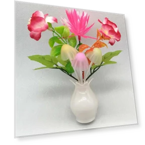 LED Rose Flower Night Light with Touch Sensor and Auto Shut-off — Night Lights, LivingHousehold