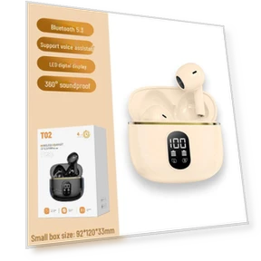 Macaron True Wireless Stereo Earbuds with Battery Display Charging Case — In-Ear Headphones, AI Supermarket