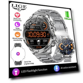 Smart Watch with Bluetooth Calling and Health Monitoring — Smartwatches, LIGE