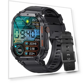 Smart Watch with Large Square Display, Bluetooth Calling, Health Tracking — Smartwatches, LIGE