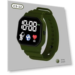 Square Waterproof LED Sports Watch — Smartwatches, AI Supermarket