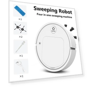 4-in-1 Sweeping Robot for Floor Washing and Vacuuming — Smart Cleaning Robots, Trendy Accessorie