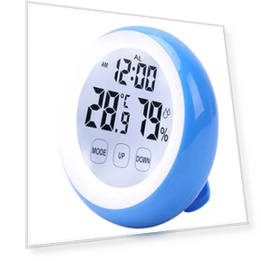 Creative Round Alarm Clock with Touch Screen — Clocks, Factory Discount Outlet