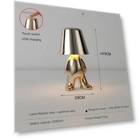 Gold Bedside Lamp with USB Touch Dimming — Lamps & Shades, Cosy Homes
