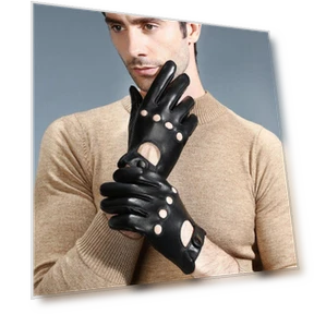 Leather Touchscreen Gloves for Motorcycle Riding and Driving — Gloves