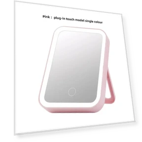 LED Cosmetic Mirror with Touch Screen — Compact & Travel, Makeup Kits