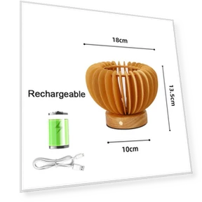 Retro LED Pumpkin Table Lamp — Creative Lighting Solutions, Binchi Lighting Appliances