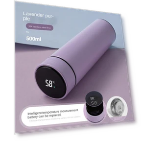 Smart Display Vacuum Insulated Stainless Steel Thermos — Travel Drinkware, Super Dream Home