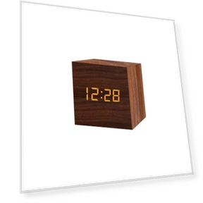 Smart LED Wooden Alarm Clock — Clocks, Homedepot