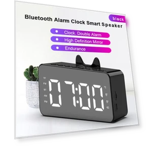 Smart Wireless Bluetooth Speaker Alarm Clock — Alarms & Clocks, Factory Discount Outlet