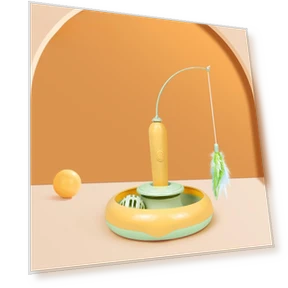 Electric Cat Funny Stick Feather Fishing Rod — Cat Playthings, Pet family bucket