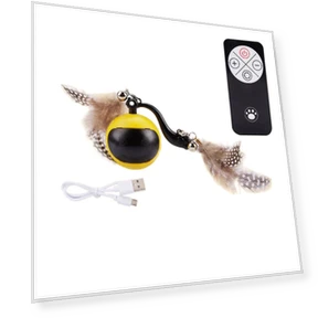 Interactive Cat Ball with Feather Tails and Sound — Cat Playthings, World Auto Parts