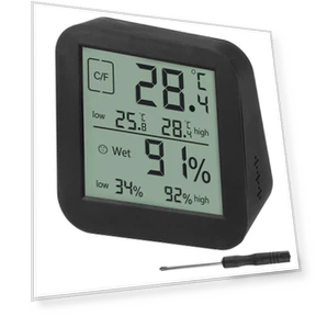 LCD Digital Dual-Screen Touchscreen Hygrothermograph — Hygrometers, DC-HOME-3