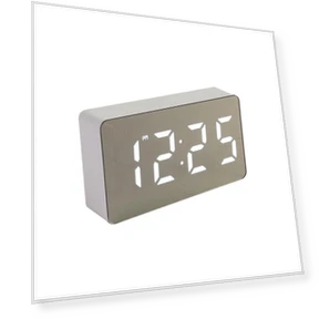 LED Mirror Alarm Clock — Clocks, Comfort Homeware