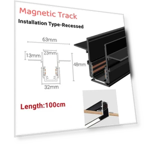 Smart Built-in LED Magnetic Track Light — Spotlights, Marathon