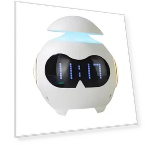 Cute Robot Digital Alarm Clock with Mood Lighting — Alarm, Daily necessities-V