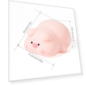 Cute Silicone LED Pig Night Light — Night Lights, TOP-MALL-001