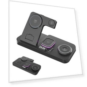 Digital Clock Wireless Charger with RGB Night Light — Chargers, Fast charging