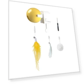 Door Hanging Electric Cat Toy with Feathers — Cat Playthings, I love My Pet