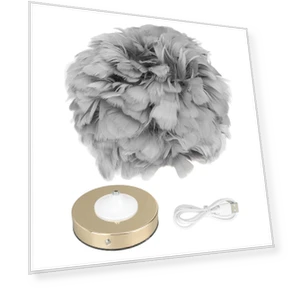 Feather Desk Lamp with Smooth Brightness Adjustment and USB Charging — Study & Desk Lighting, KONNWEI