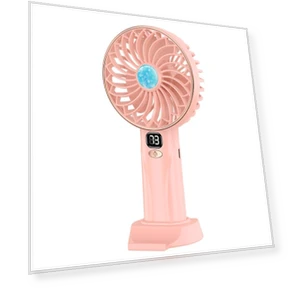 Handheld/Desktop Fan with Digital Display — Portable Cooling Solutions, ElectroCN