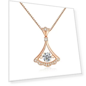 Smart Fan-shaped Diamond Necklace for Women — Smart Jewelry, Original jewelry design