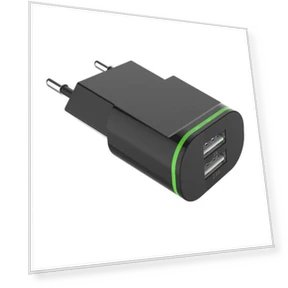 Smart LED Lamp with European Plug, 2 USB Ports, Charger + USB C Cable — Study & Desk Lighting, Charging set