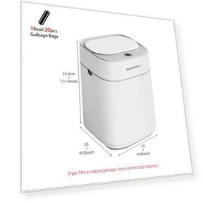 Smart Trash Bin for Bathroom — Kitchen Cans, Simple and warm