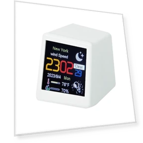 Smart Weather Station Crystal Cube with Holographic Digital Clock — Clocks, TOP-MALL-001