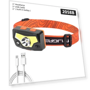 Touch LED Headlamp with Built-in USB Rechargeable Battery — Flashlights, Linda Hong