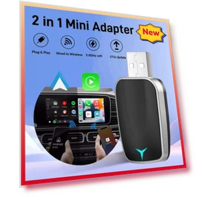 2-in-1 Wireless Carplay AI Box Android Auto Plug And Play — Stereo Receivers, Xixi Global Purchasing
