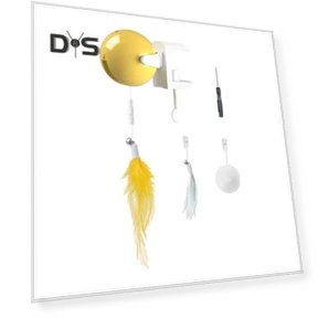 Electric Hanging Cat Toy with Feathers — Cat Playthings, Kitty Cat House